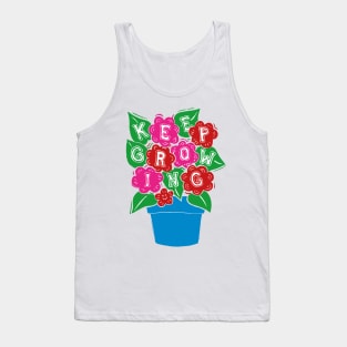 Keep Growing Pink Flowers Tank Top